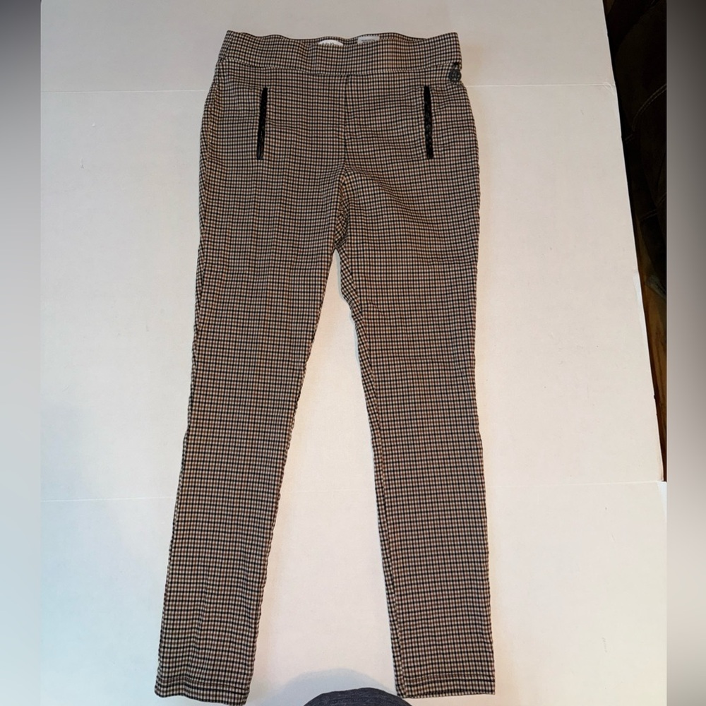 Calvin Klein Brown Checkered Skinny Pants